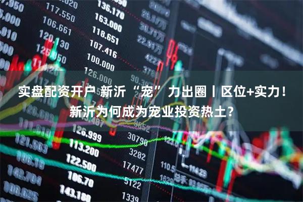 实盘配资开户 新沂 “宠” 力出圈丨区位+实力！新沂为何成为宠业投资热土？